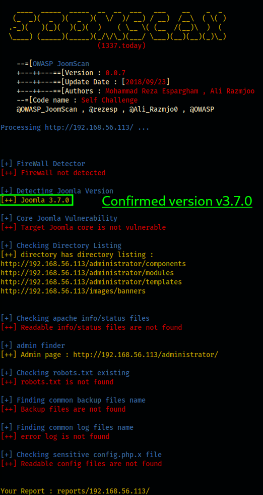 Joomla 3.7.0 and admin login page - confirmed
